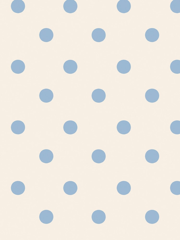 Cath Kidston Blue Button Spot 10M Wallpaper - Image 2 of 3
