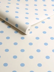 Cath Kidston Blue Button Spot 10M Wallpaper - Image 3 of 3