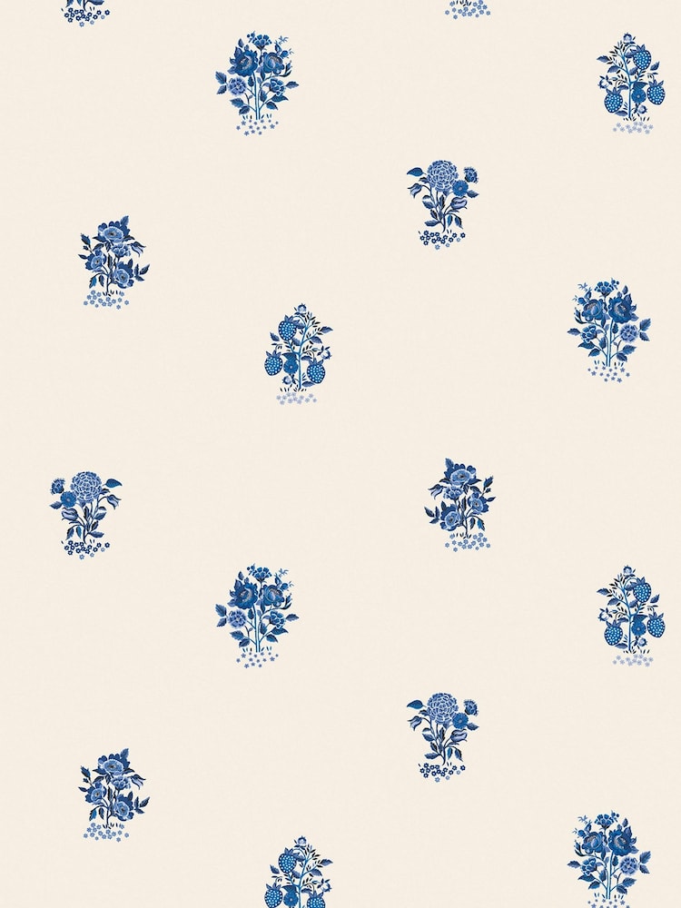Cath Kidston Blue Kingdom Posey 10M Wallpaper - Image 2 of 3