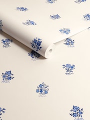 Cath Kidston Blue Kingdom Posey 10M Wallpaper - Image 3 of 3