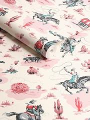 Cath Kidston Pink Cowgirls 10M Wallpaper - Image 3 of 3