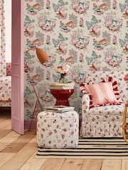 Cath Kidston Natural Painted Kingdom 10M Wallpaper - Image 1 of 3