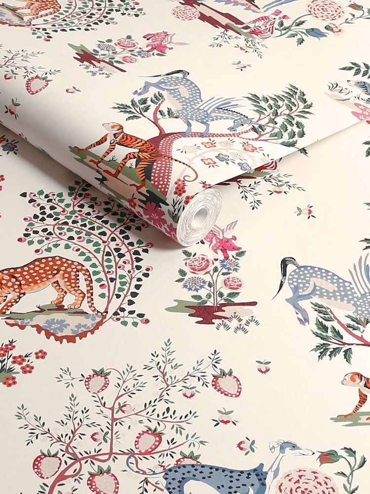 Cath Kidston Natural Painted Kingdom 10M Wallpaper - Image 3 of 3