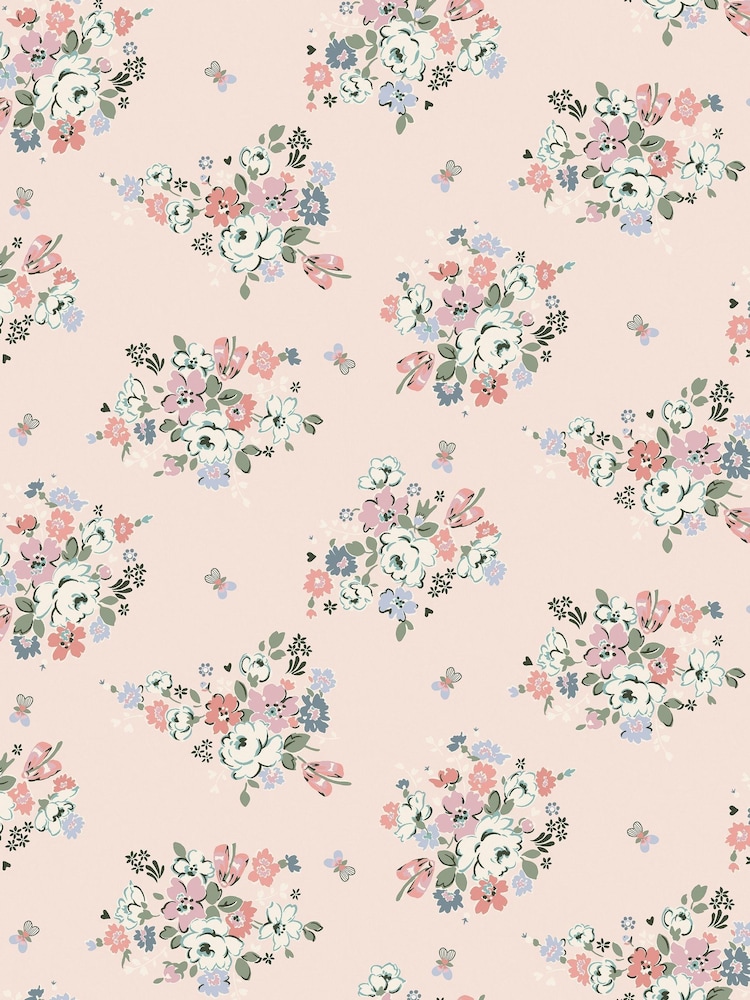 Cath Kidston Pink Clifton Floral 10M Wallpaper - Image 2 of 3