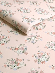 Cath Kidston Pink Clifton Floral 10M Wallpaper - Image 3 of 3