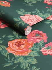 Cath Kidston Green Archive Rose 10M Wallpaper - Image 3 of 3