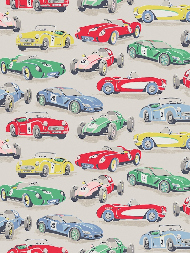 Cath Kidston Multi Vintage Cars 10M Wallpaper - Image 2 of 3