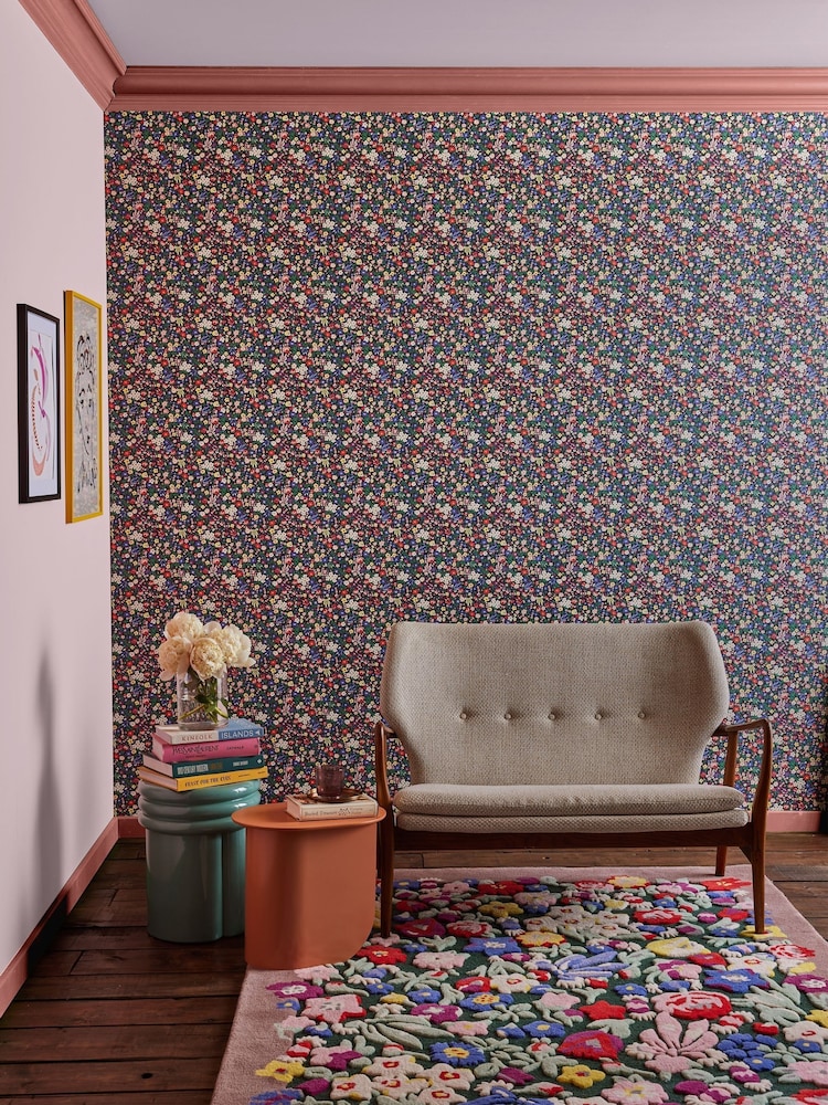 Cath Kidston Night Harmony Ditsy 10M Wallpaper - Image 2 of 4