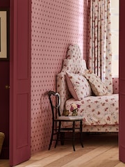Cath Kidston Pink and Red Button Spot 10M Wallpaper - Image 1 of 3