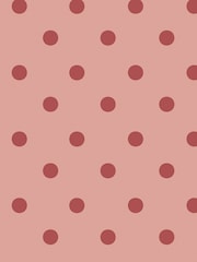 Cath Kidston Pink and Red Button Spot 10M Wallpaper - Image 2 of 3