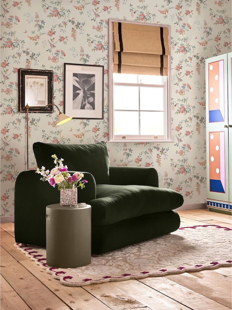 Cath Kidston Spring Birds & Roses 10M Wallpaper - Image 1 of 3