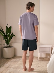 Purple Felix Jersey Short Pyjamas Set - Image 2 of 11