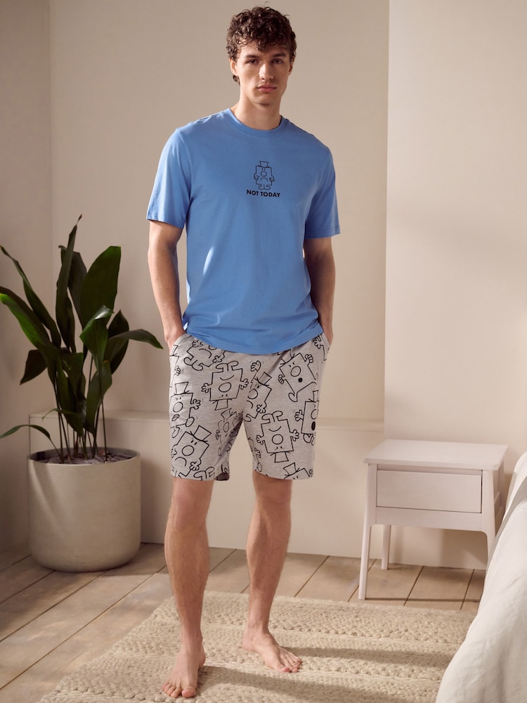 Blue Licence Mr Men Grumpy Short Pyjamas Set - Image 1 of 13