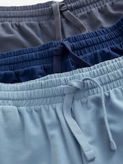 Navy Blue/Blue Lightweight 100% Cotton Shorts 3 Pack - Image 12 of 14