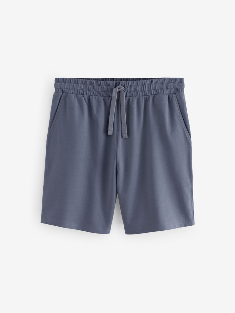Navy Blue/Blue Lightweight 100% Cotton Shorts 3 Pack - Image 2 of 14