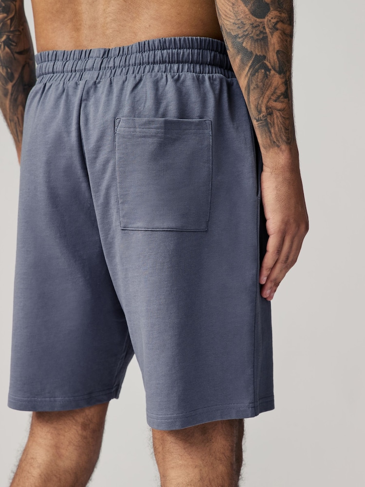 Navy Blue/Blue Lightweight 100% Cotton Shorts 3 Pack - Image 7 of 14