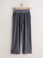 Dusky Blue Towelling Open Hem Joggers - Image 6 of 9