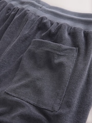 Dusky Blue Towelling Open Hem Joggers - Image 9 of 9