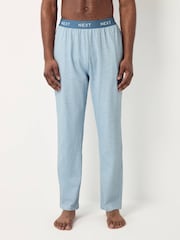 Navy Blue/Grey Jersey Stripe Pyjamas Bottoms 2 Pack - Image 5 of 12