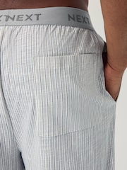Navy Blue/Grey Jersey Stripe Pyjamas Bottoms 2 Pack - Image 7 of 12