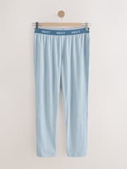 Navy Blue/Grey Jersey Stripe Pyjamas Bottoms 2 Pack - Image 9 of 12