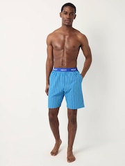 Blue/Green Jersey Stripe Pyjamas Shorts 2 Pack - Image 4 of 13