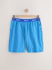 Blue/Green Jersey Stripe Pyjamas Shorts 2 Pack - Image 8 of 13