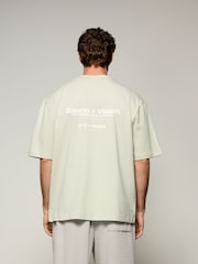 Sage Green EDIT Waffle Short Sleeve Pyjamas Set - Image 4 of 10