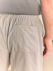Neutral Stone Stripe - Woven Pyjamas Short Set - صورة 4 من 12