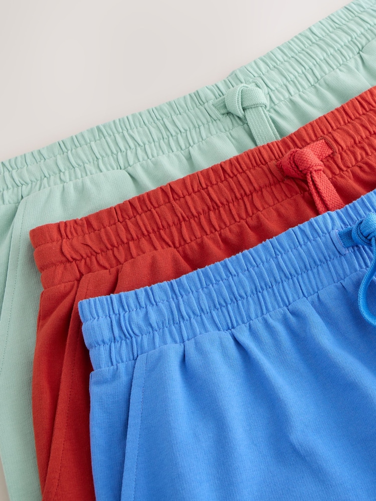 Navy Blue/Red Lightweight 100% Cotton Shorts 3 Pack - Image 12 of 13