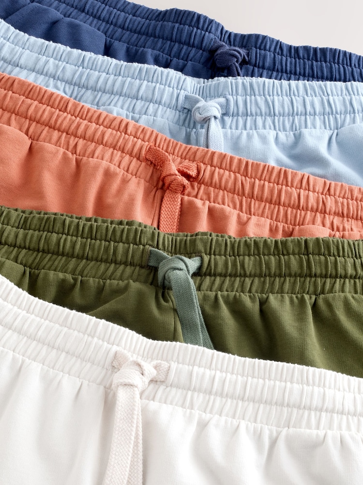 Green/Blue/Rust Regular Fit Lightweight Shorts 5 Pack - Image 16 of 19