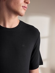 Noir - Cuffed Textured TENCEL™? Modal Pyjamas Set - Image 5 de 9