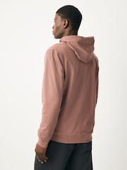 Rust Brown 100% Cotton Lightweight Zip Up Hoodie - Image 5 of 5