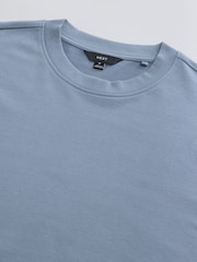 Light Blue 100% Cotton Lightweight Crew Neck Sweatshirt - Image 6 of 7