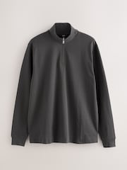 Шиферно-серый - 100% Cotton Lightweight Quarter Zip Jumper - Изображение 1 из 3
