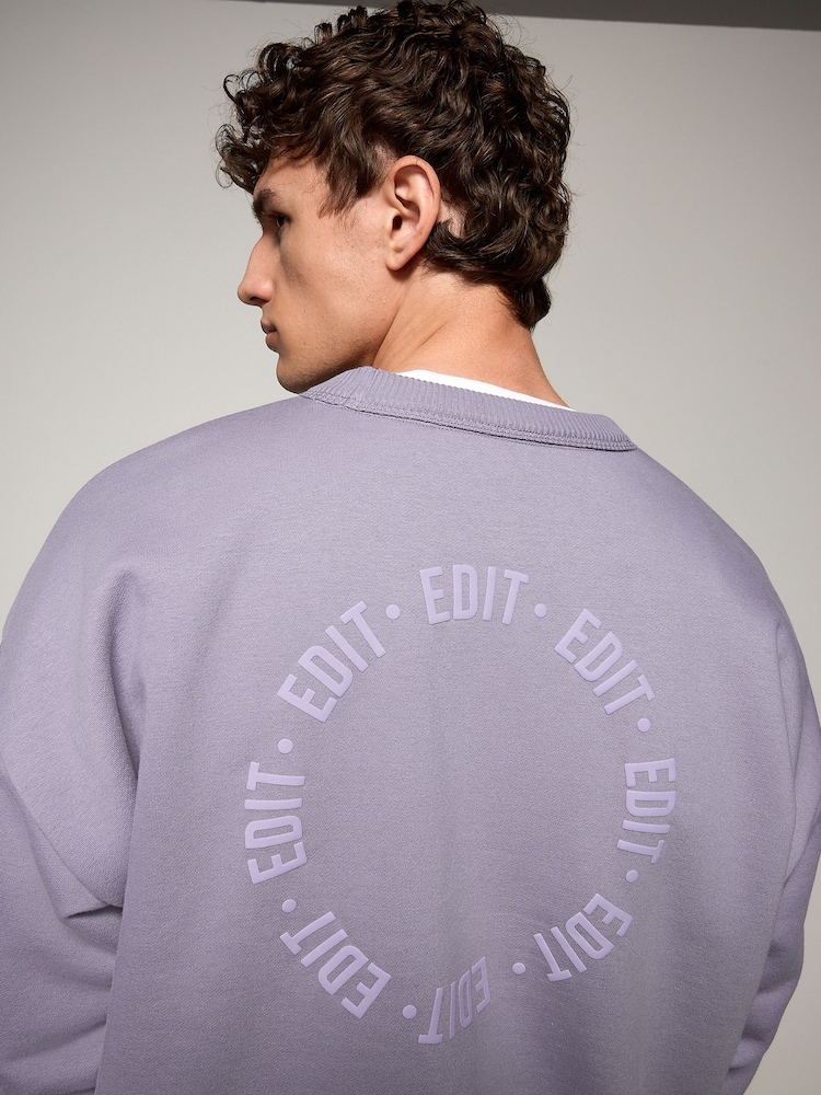 Lilac Purple EDIT Jersey Crew Neck Sweatshirt - Image 1 of 11