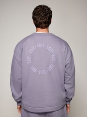Lilac Purple EDIT Jersey Crew Neck Sweatshirt - Image 3 of 11