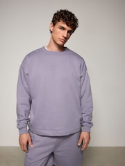 Lilac Purple EDIT Jersey Crew Neck Sweatshirt - Image 4 of 11