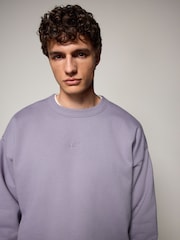 Lilac Purple EDIT Jersey Crew Neck Sweatshirt - Image 5 of 11