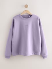 Lilac Purple EDIT Jersey Crew Neck Sweatshirt - Image 7 of 11
