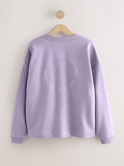 Lilac Purple EDIT Jersey Crew Neck Sweatshirt - Image 8 of 11