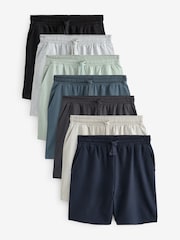Navy Blue/Black/Sage Green Lightweight Shorts 7 Pack - Image 1 of 20