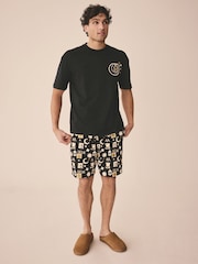 Noir - Ensemble pyjama short 100% coton assorti pour l’Aïd - Image 2 of 7
