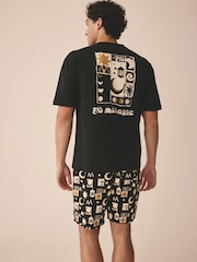 Noir - Ensemble pyjama short 100% coton assorti pour l’Aïd - Image 4 of 7