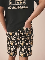 Noir - Ensemble pyjama short 100% coton assorti pour l’Aïd - Image 7 of 7
