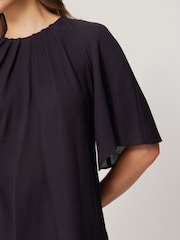 Jigsaw Purple Textured Pleat Detail Top - Image 4 of 7