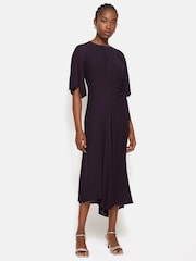 Jigsaw Purple Textured Asymmetric Dress - Image 1 of 6