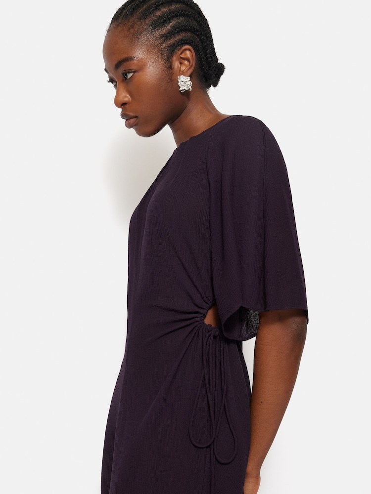 Jigsaw Purple Textured Asymmetric Dress - Image 2 of 6