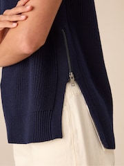 Ro&Zo Stripe Side Zip Knitted Vest - Image 3 of 4