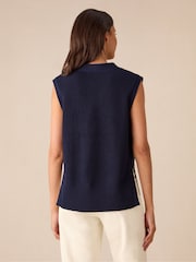 Ro&Zo Stripe Side Zip Knitted Vest - Image 4 of 4